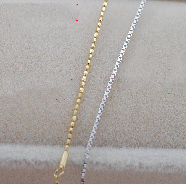 Collar Adjustment Chain 18K Gold Necklace Sleeve Chain Empty Holder DIY Accessories