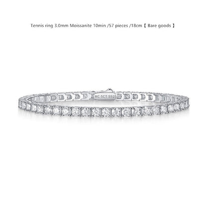 Bracelet de tennis en argent sterling avec moissanite couleur D pour femme