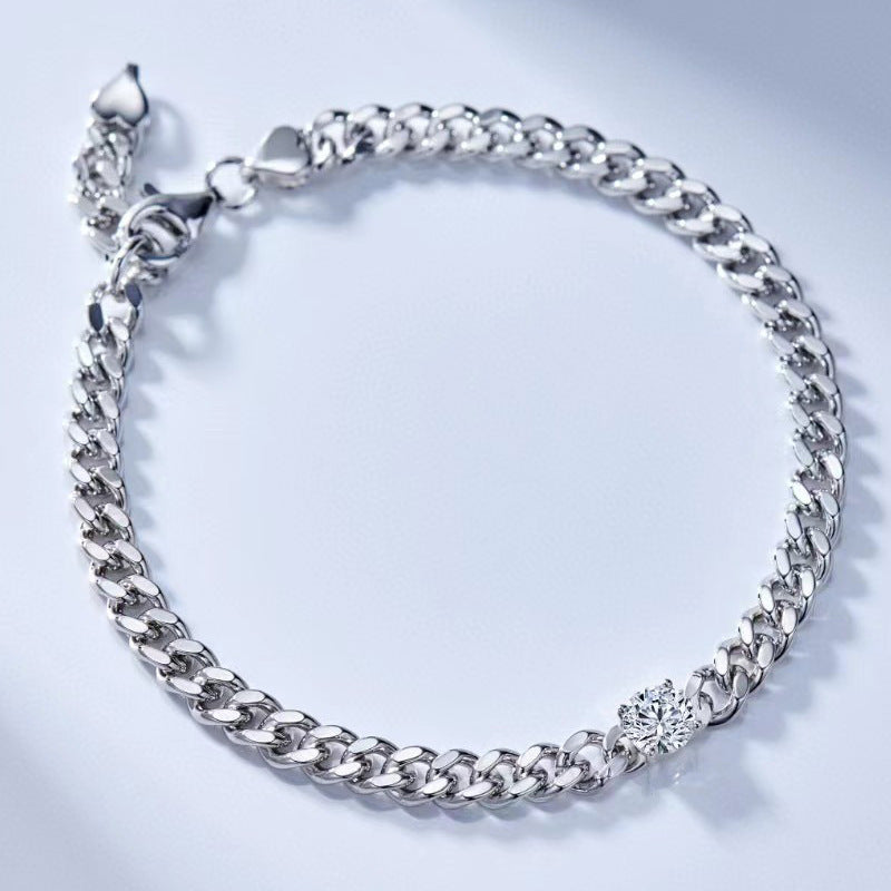 Diamond Bracelet Female 925 Sterling Silver Yellow Gold