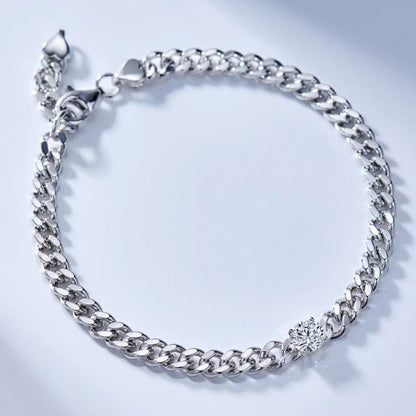 Diamond Bracelet Female 925 Sterling Silver Yellow Gold