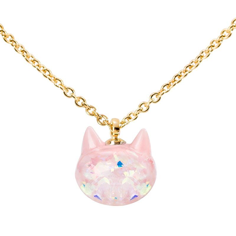 Cute Starry Cat Small Pendant Necklace