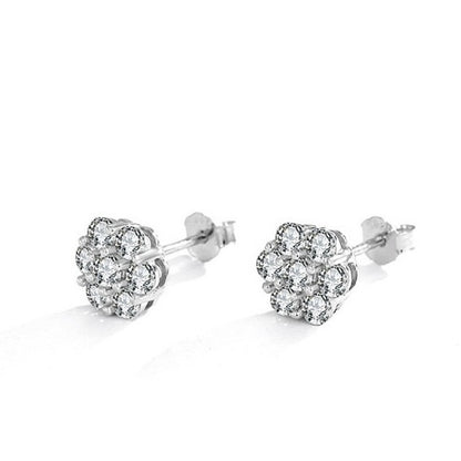 Mosang Diamond Trendy Flower Earrings