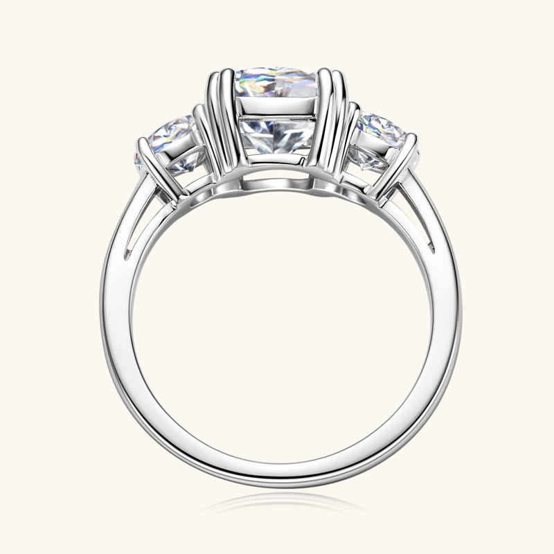 Bague Moissanite pour femme en argent sterling S925