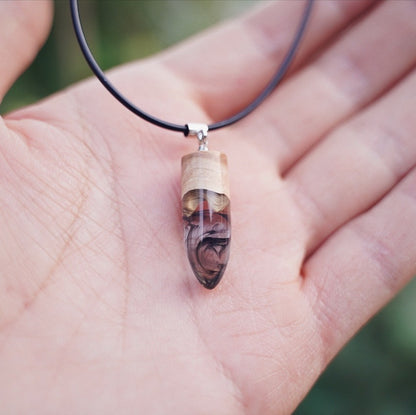 Creative Gift Log Resin Jewelry Pendant Necklace