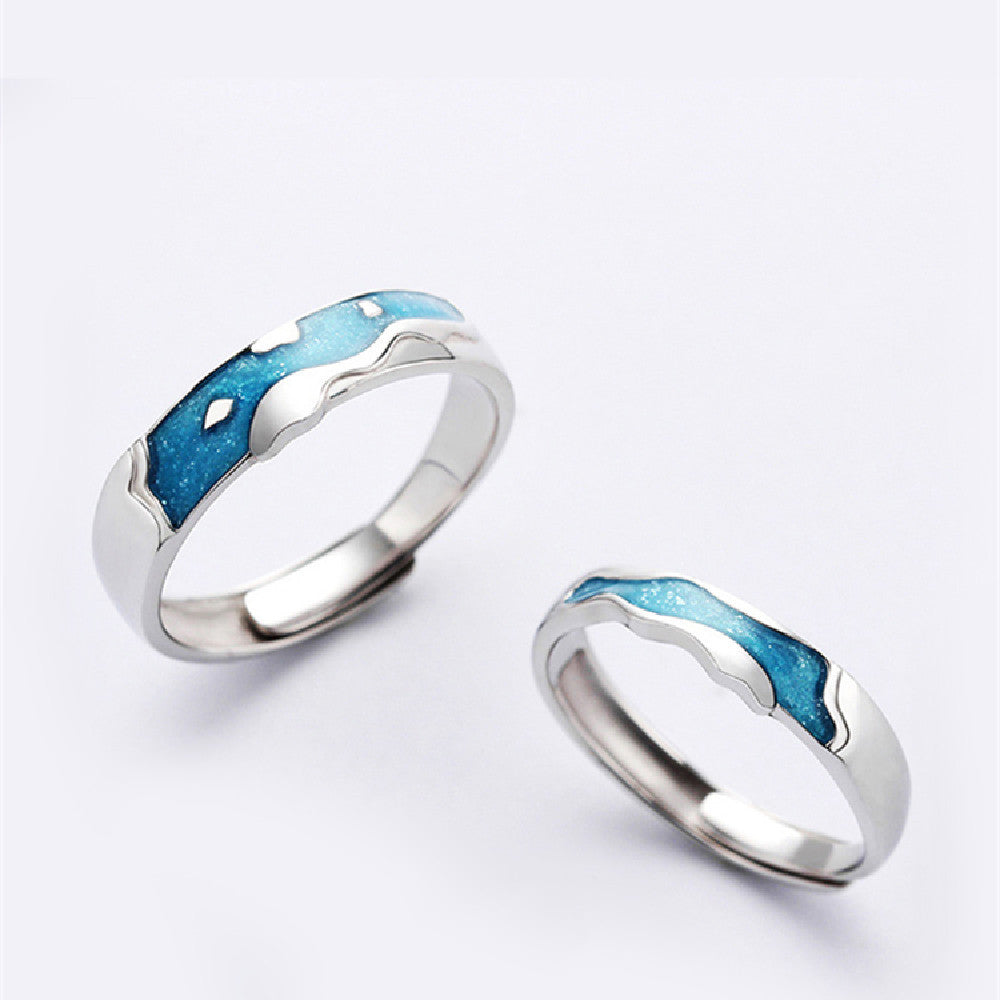 Couple Fashion Sterling Silver Ring