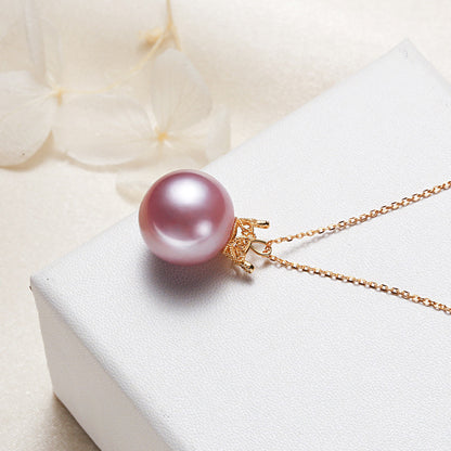 Crown Silver 925 Silver Pendant Pearl Necklace