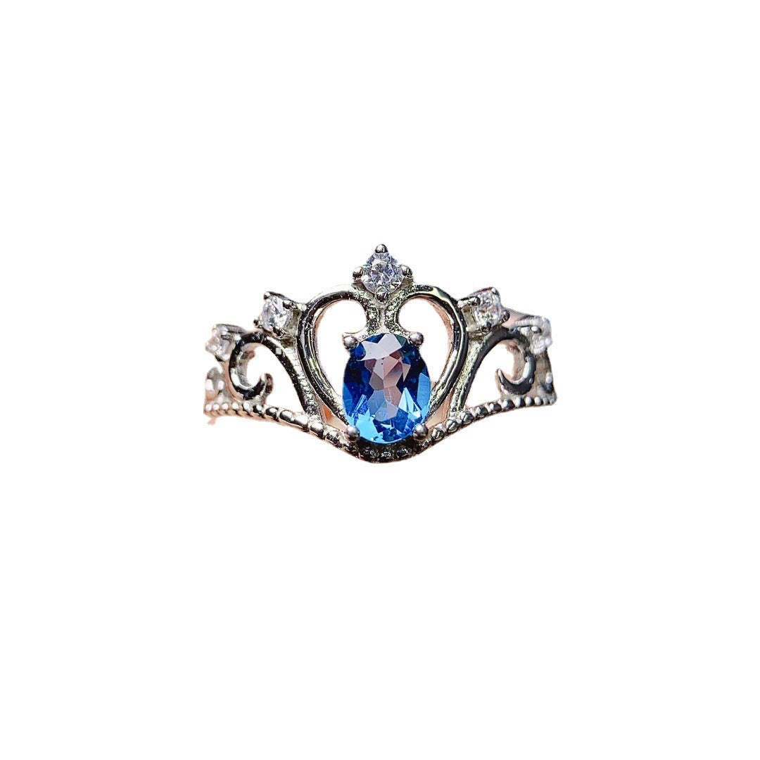 Natural Topaz Ring S925 Silver Female