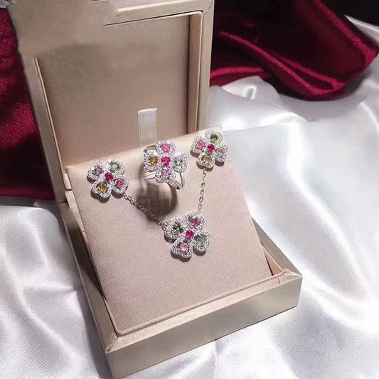 S925 Silver Earring Ring Pendant Set