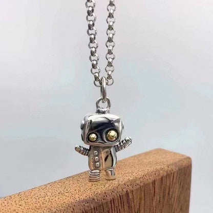 Collier avec pendentif robot mignon japonais et coréen