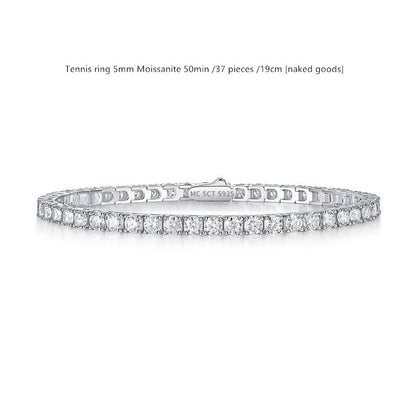 Bracelet de tennis en argent sterling avec moissanite couleur D pour femme