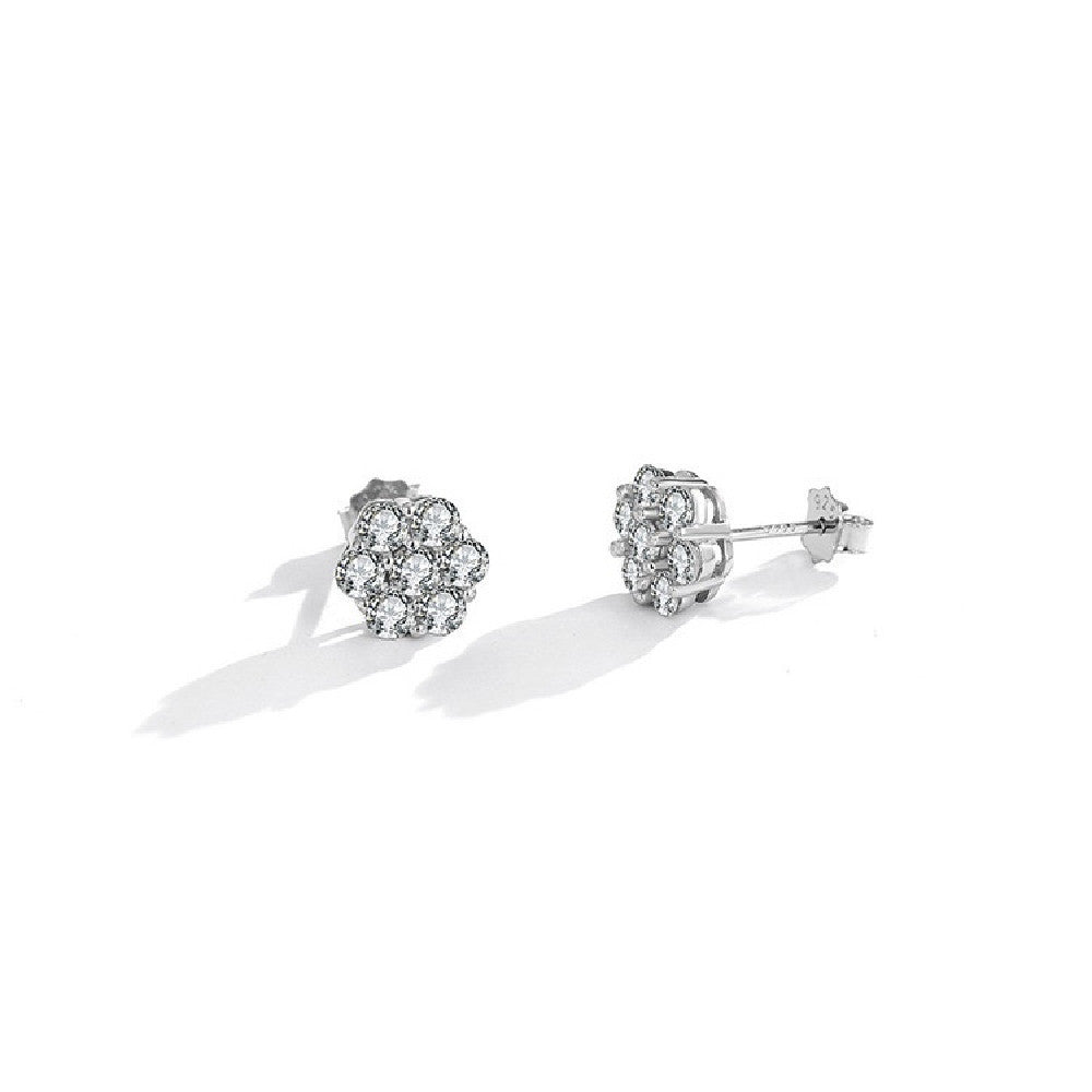 Mosang Diamond Trendy Flower Earrings