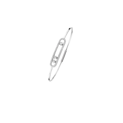 Pulsera MOVE de plata S925, lujo y sencillez, para mujer