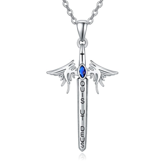 Collier Saint-Michel en argent sterling Collier Vierge Marie Collier amulette Pendentif catholique