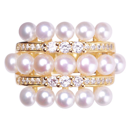 Freshwater Pearl Multi-Bead Ring