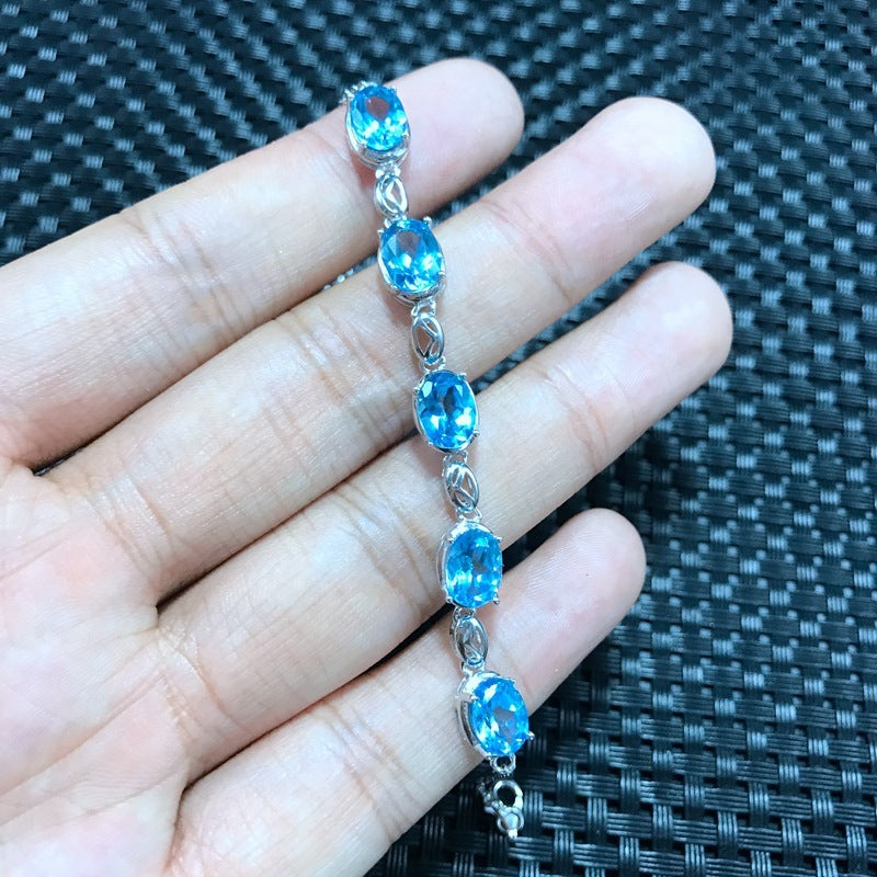 Natural topaz bracelet