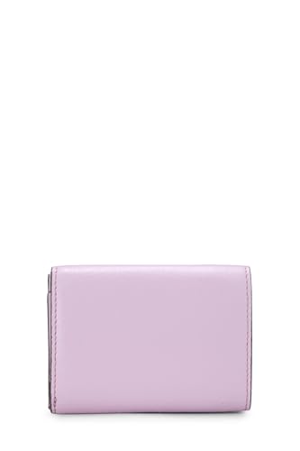 Fendi, Pre-Loved Pink Leather 'F is Fendi' Compact Wallet, Pink