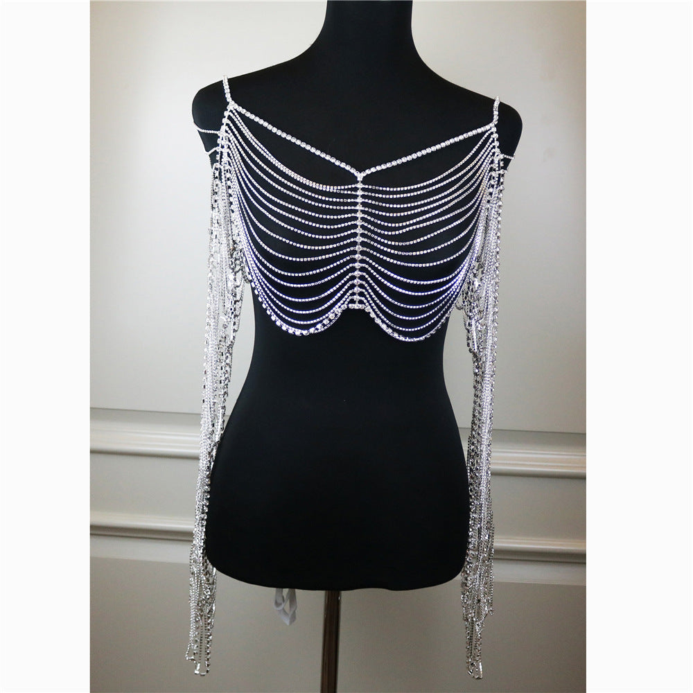 Shiny Multilayer Rhinestone Body Chain Nightclub