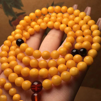 Pulsera de perlas de cera de abejas natural y miel vieja