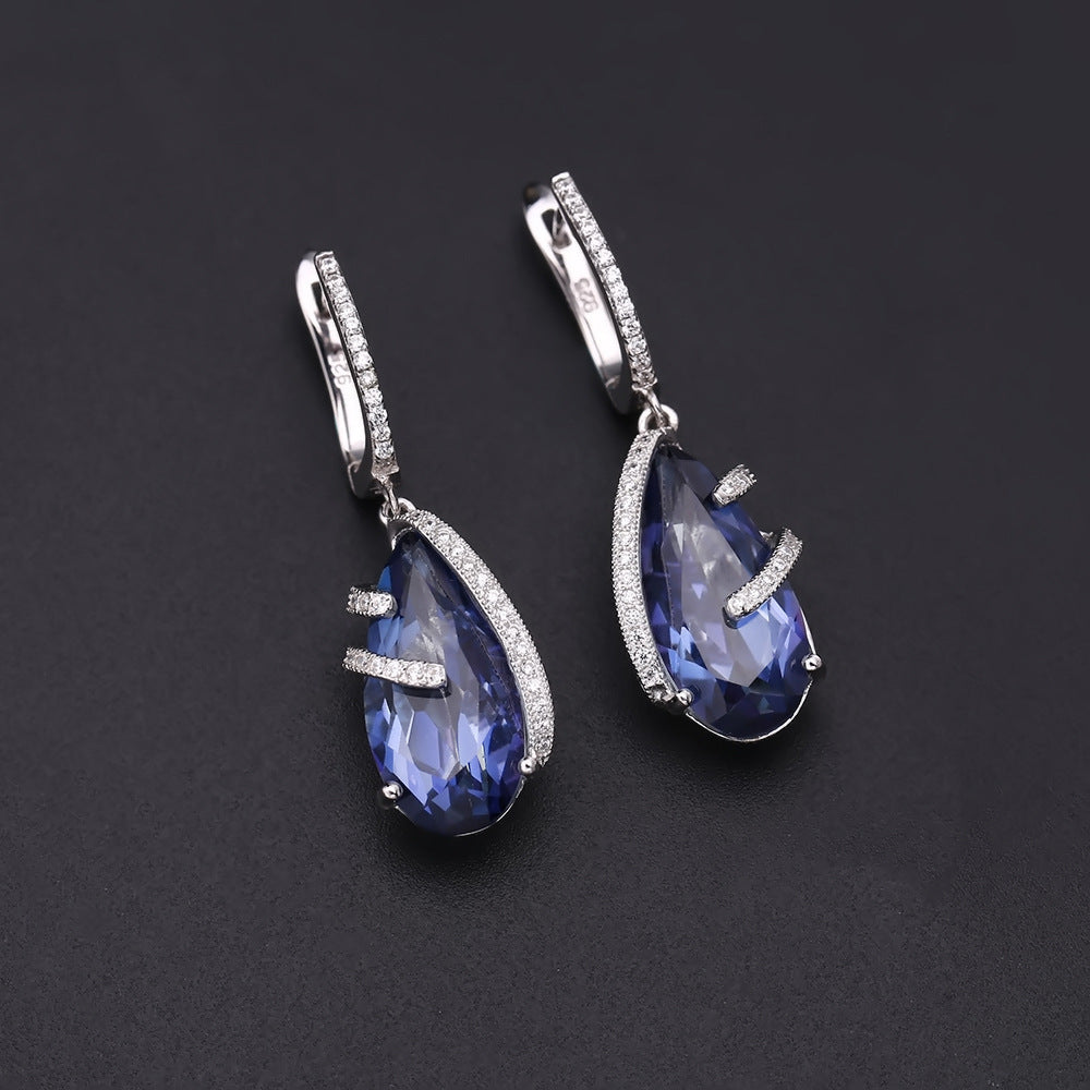 Women's Fashion Gemstone Colored Gems Earrings