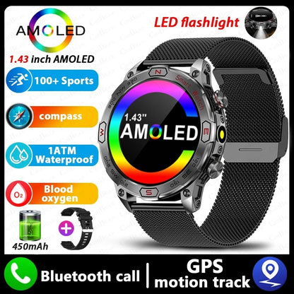 Smart Watch HD AMLOED Screen Bluetooth Calling Sports Watch