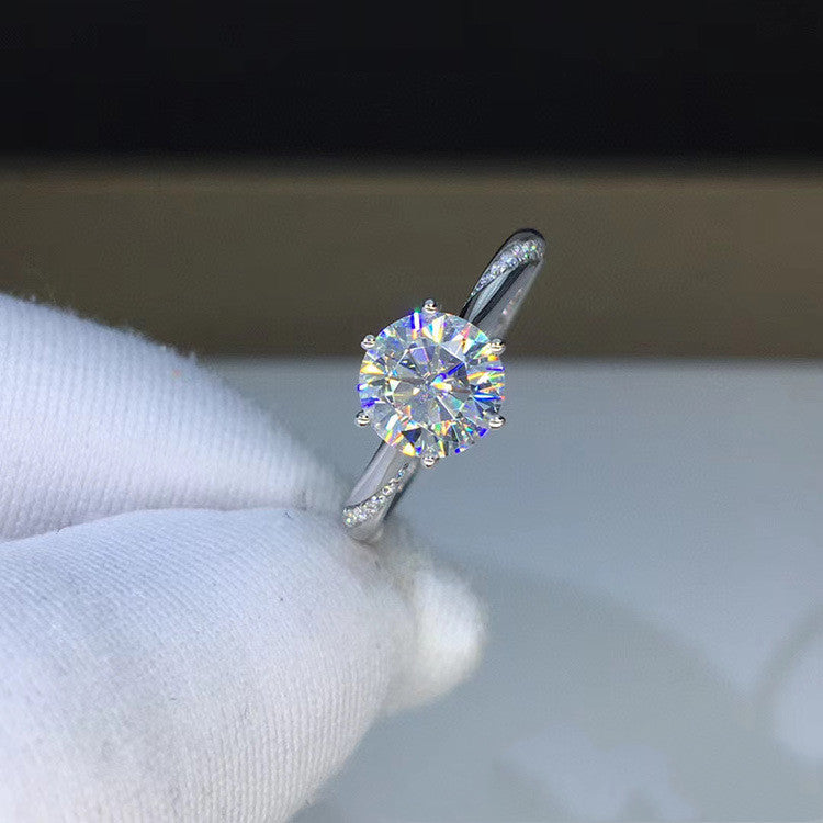 Moissanite White D Color High Clarity Ring