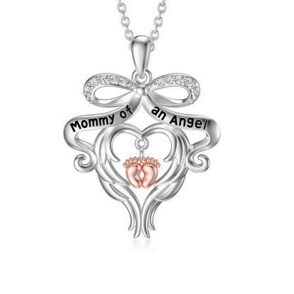 Bijoux commémoratifs en argent sterling 925 pour maman en deuil d'un ange pour femme