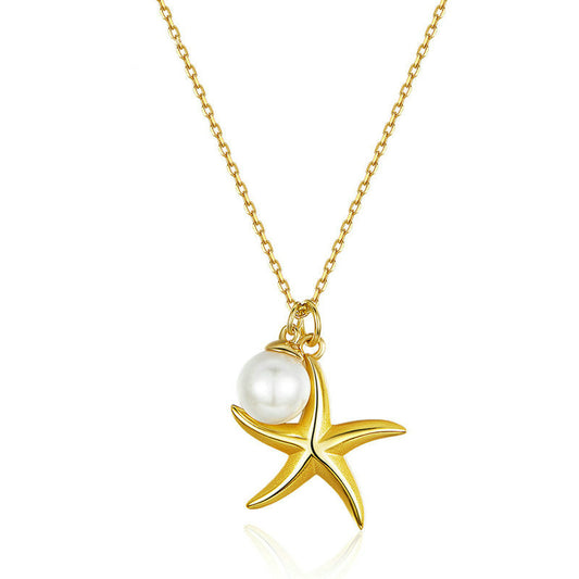 Cadena de clavícula con forma de estrella de mar