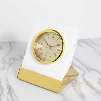 Nordic Model Room Titanium Marble Clock Ornaments