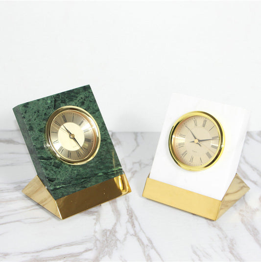 Nordic Model Room Titanium Marble Clock Ornaments