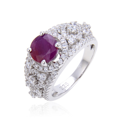 Natural Gemstone Crystal Ring Jewelry