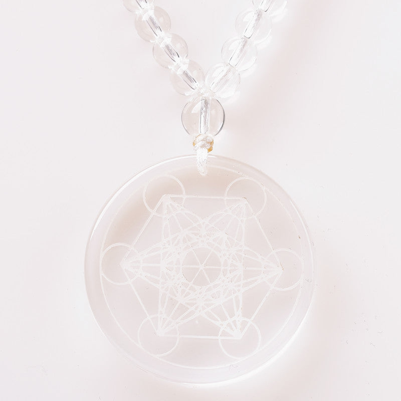 White Crystal Pendant Metatron Men's and Women's Necklace Pendant Natural Crystal Jewelry Pendant Nothing