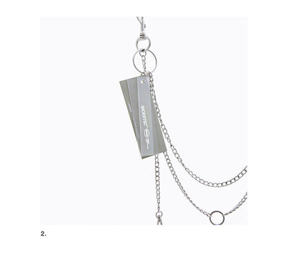 Detachable double metal trouser chain, decorative trouser chain