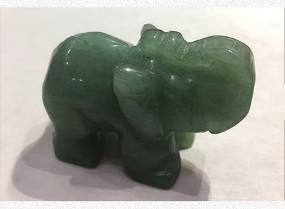 Natural Crystal Crafts Elephant Ornaments Crystal Stone Rough Souvenirs Creative Semi-Precious Stones Jade Craft Ornaments