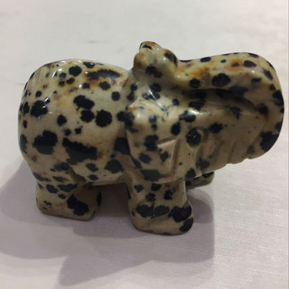 Natural Crystal Crafts Elephant Ornaments Crystal Stone Rough Souvenirs Creative Semi-Precious Stones Jade Craft Ornaments