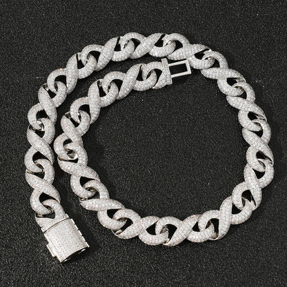 Cuban Chain Micro-inlaid Zircon Hipster Hip-hop