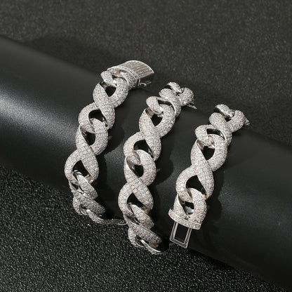 Cuban Chain Micro-inlaid Zircon Hipster Hip-hop