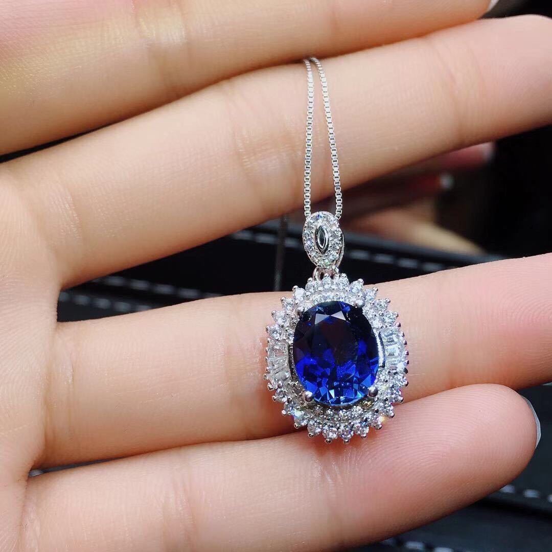 New Sri Lankan Sapphire Ring Pendant Set