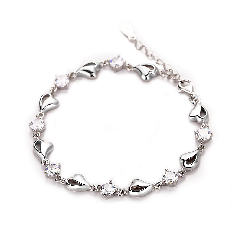 Bracelet simple en forme de cœur pour femme