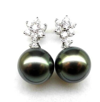 Black pearl earrings