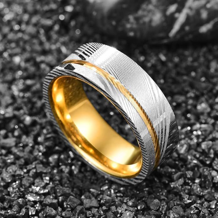 Men's Fashion Damascus Steel Ring