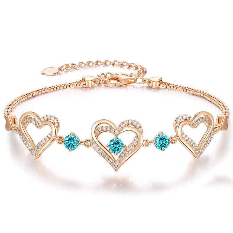 Bracelet en cristal pour douze anniversaires, bijou de personnalité tendance pour la main