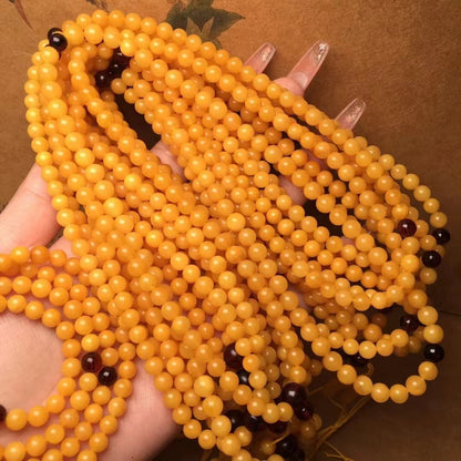 Accesorios para collar de cuentas de Buda con cera de abejas natural de 108