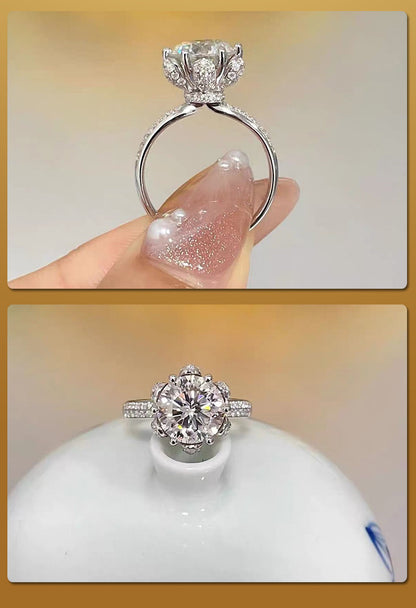 Bague Reine des glaces en moissanite pour femme