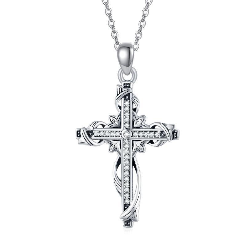 Pendentif croix en argent sterling 925 pour femme, bijoux croix, collier croix