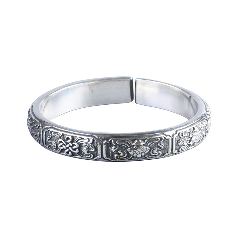 Siam Antique 999 Silver Bracelet Retro Female