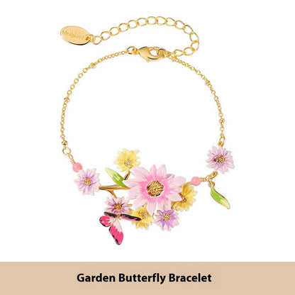 Bracelet Fleur Papillon Cadeau Bracelet Exquis