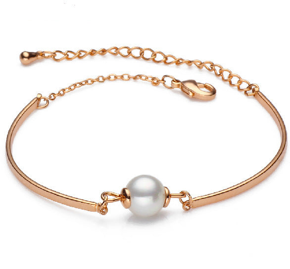 Pulsera de cuentas preciosas redondas de plata s925 para mujer