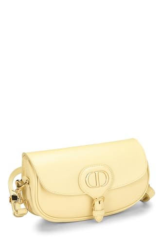 Dior, solapa Bobby East West de piel de becerro amarilla Pre-Loved, Amarillo