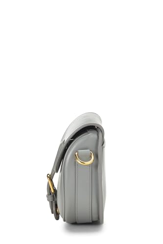 Dior, Bobby Flap Small en cuir de veau gris d'occasion, gris