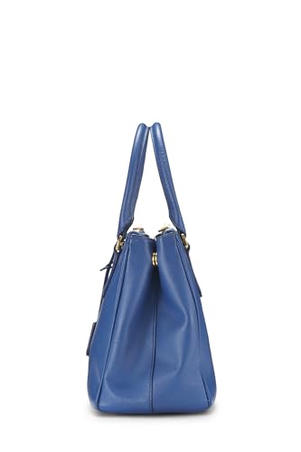 Prada, Bolso ejecutivo pequeño Saffiano azul Pre-Loved, Azul